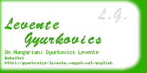 levente gyurkovics business card